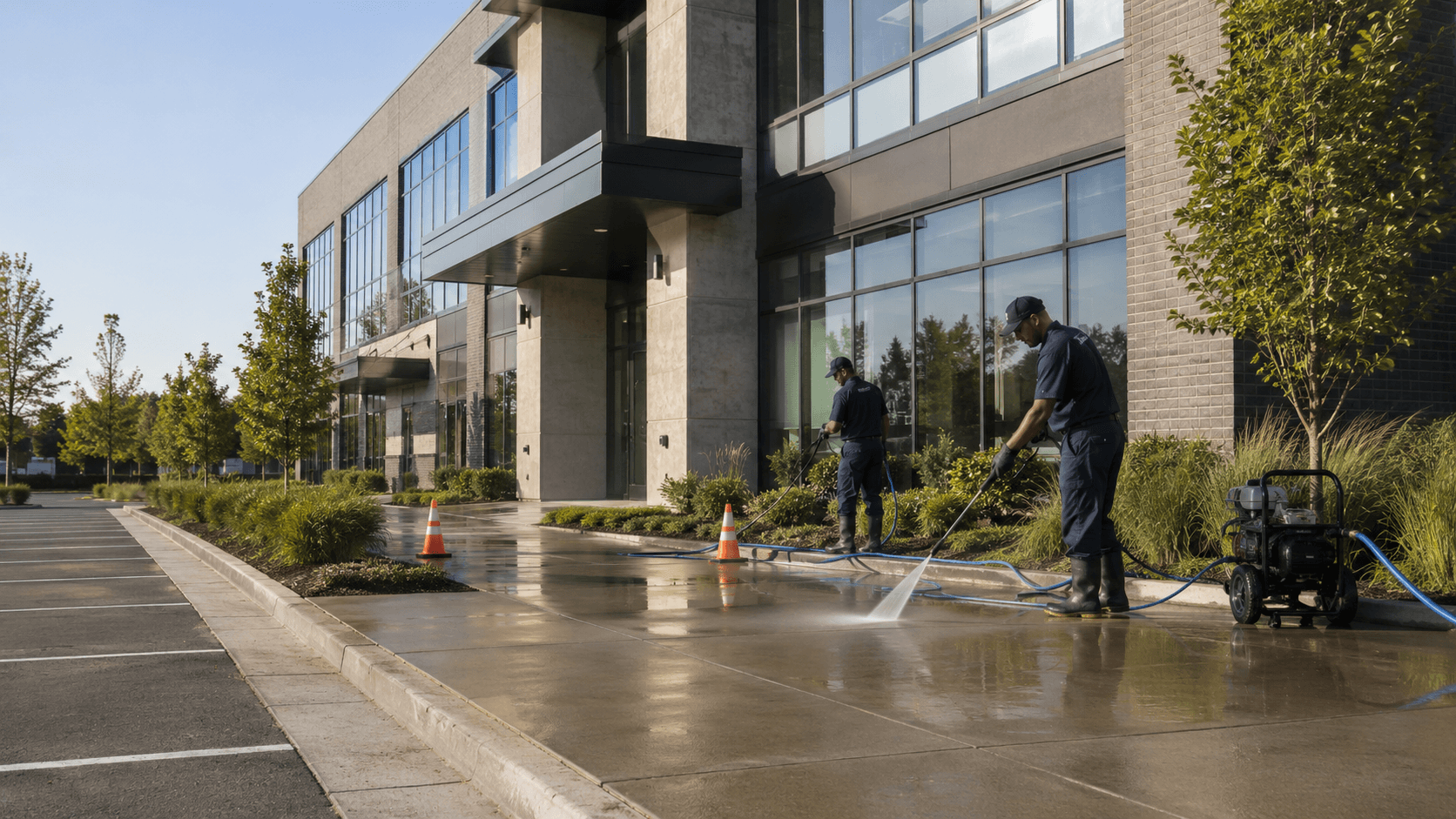 Exterior building maintenance
